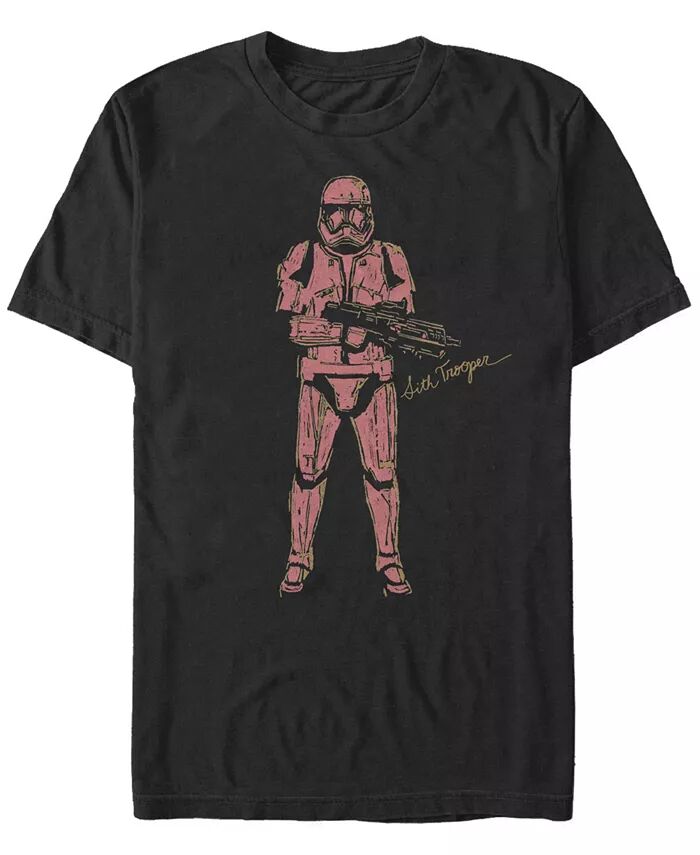 

Мужская футболка с коротким рукавом Star Wars Rise Of Skywalker Red Sith Trooper Fifth Sun, черный