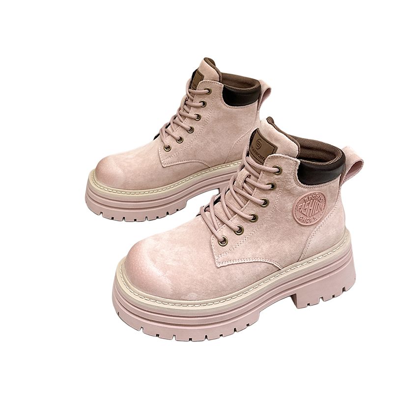 GIGIRYO Женские розовые ботинки на плоской подошве с высотой каблука 8 см, цвет Pink (Flat) — фото 2