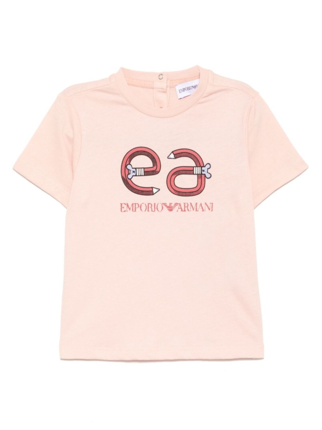 

Футболка с принтом логотипа «Назад в школу» Emporio Armani Kids, розовый