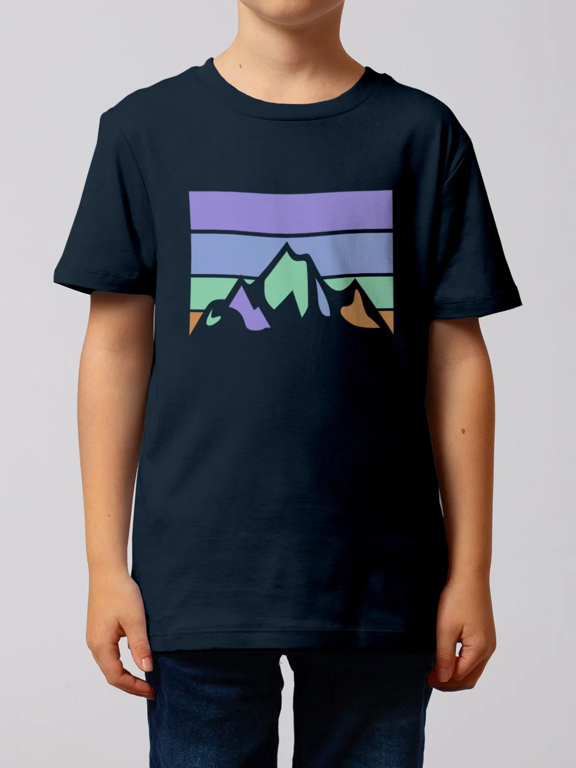 Футболка 'Landscape' Watabout.Kids, Navy/Turquoise — фото 2
