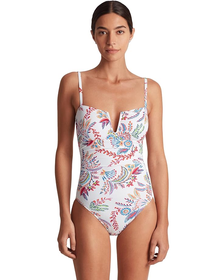 

Купальник Lauren Ralph Lauren Fleurette U Wire One-Piece, разноцветный
