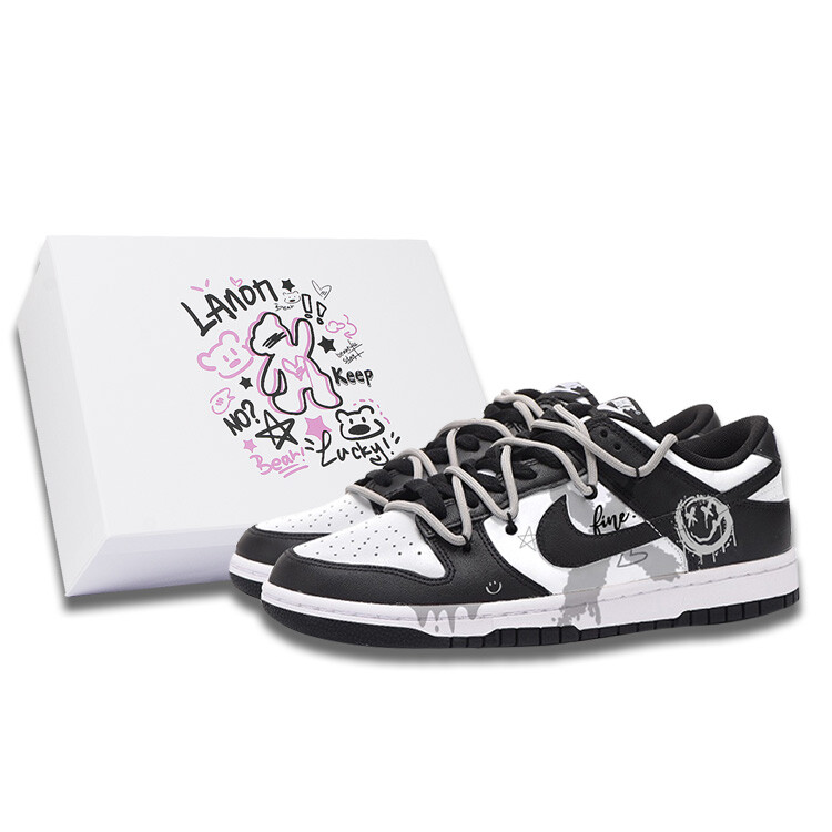 

Кроссовки Nike Dunk Skateboard Shoes Unisex Low-Top White, Черный, Кроссовки Nike Dunk Skateboard Shoes Unisex Low-Top White