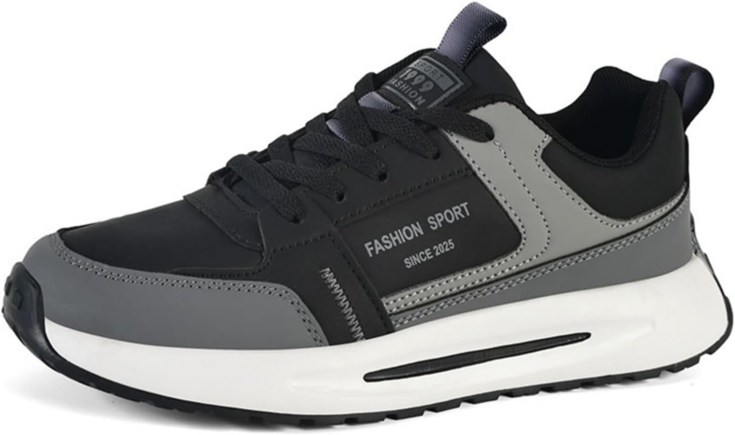 

Мужские спортивные туфли с комбинированной отделкой, повседневные шнурки, стильные низкие кеды, подходят для ежедневной и уличной носки, для прогулок, тенниса, бега и других видов спорта, модные и универсальные Aokisx, серый