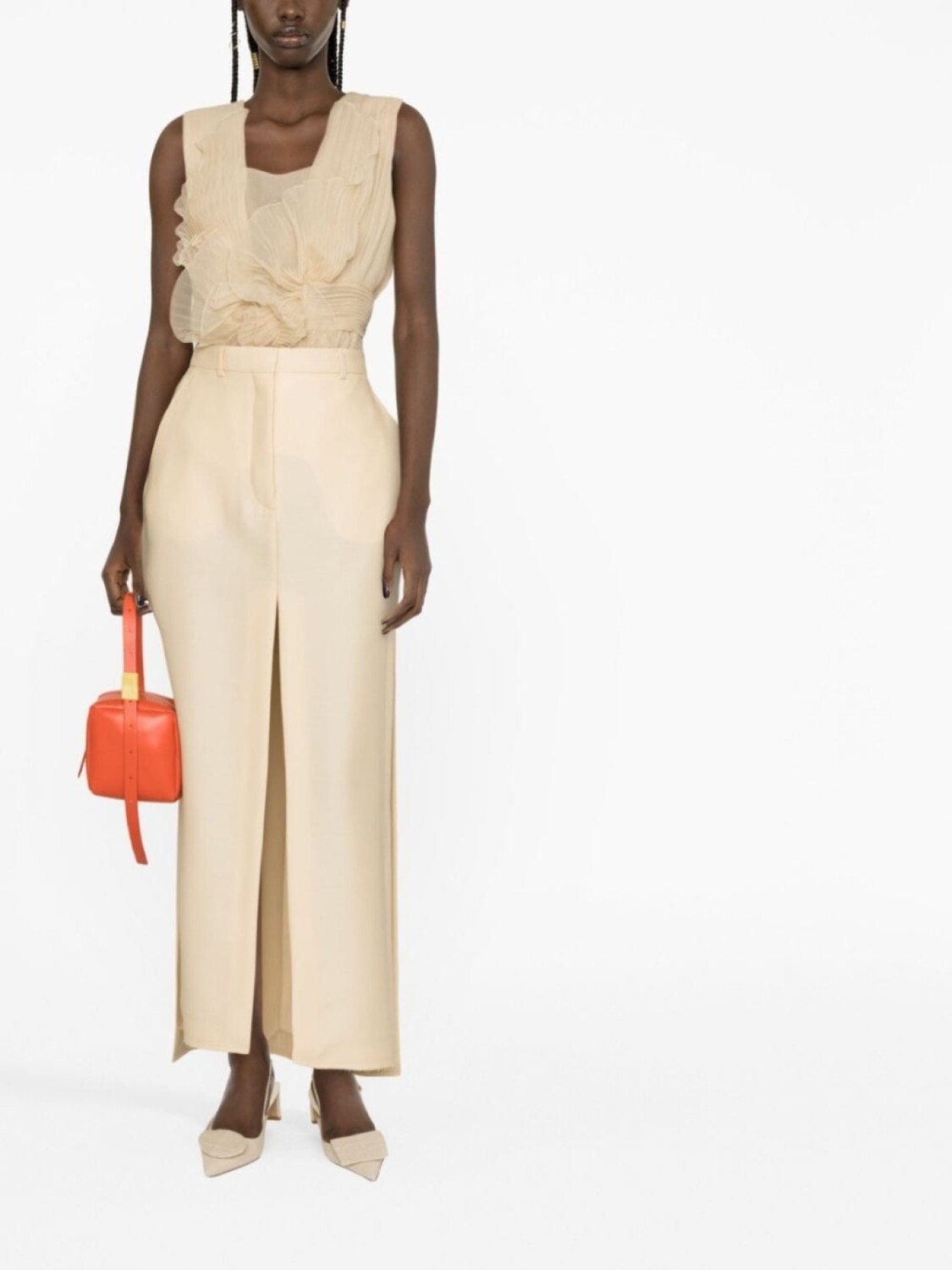 

Lanvin юбка макси А-силуэта, нейтральный цвет