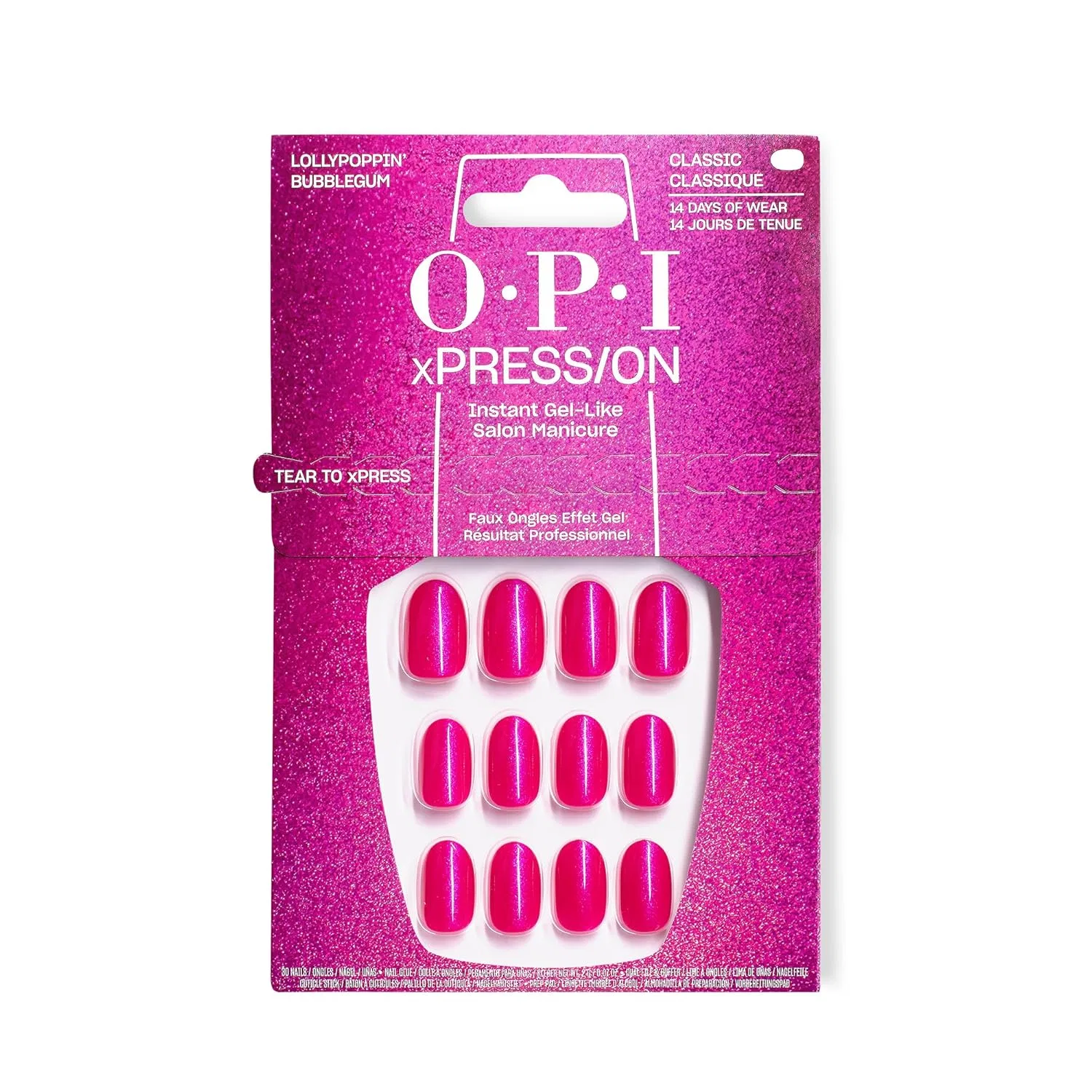 Накладные ногти OPI xPRESS/ON «Lollypoppin' Bubblegum» (розовые) Opi