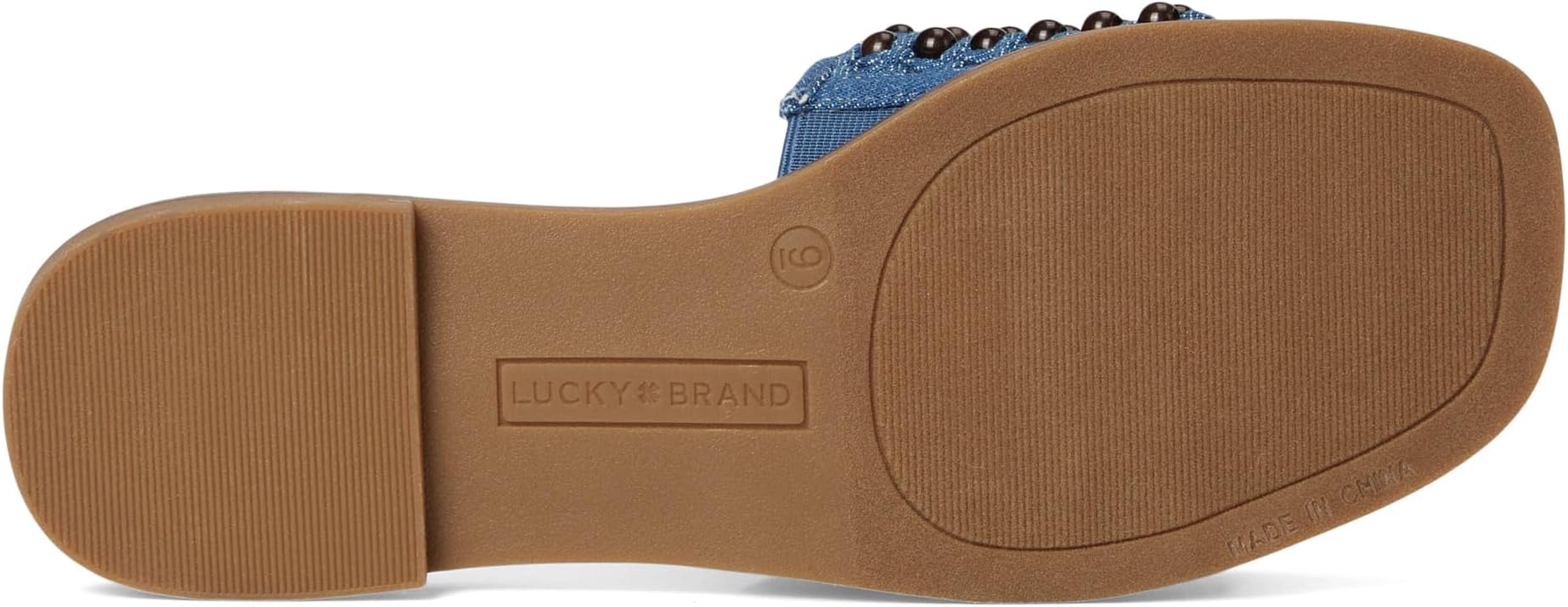 Сандалии Lucky Brand Gidya Beaded Flat Sandals, цвет Medium/Brown — фото 3