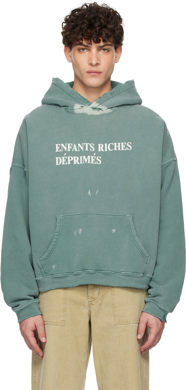 

Зеленая классическая толстовка с логотипом Enfants Riches Deprimes