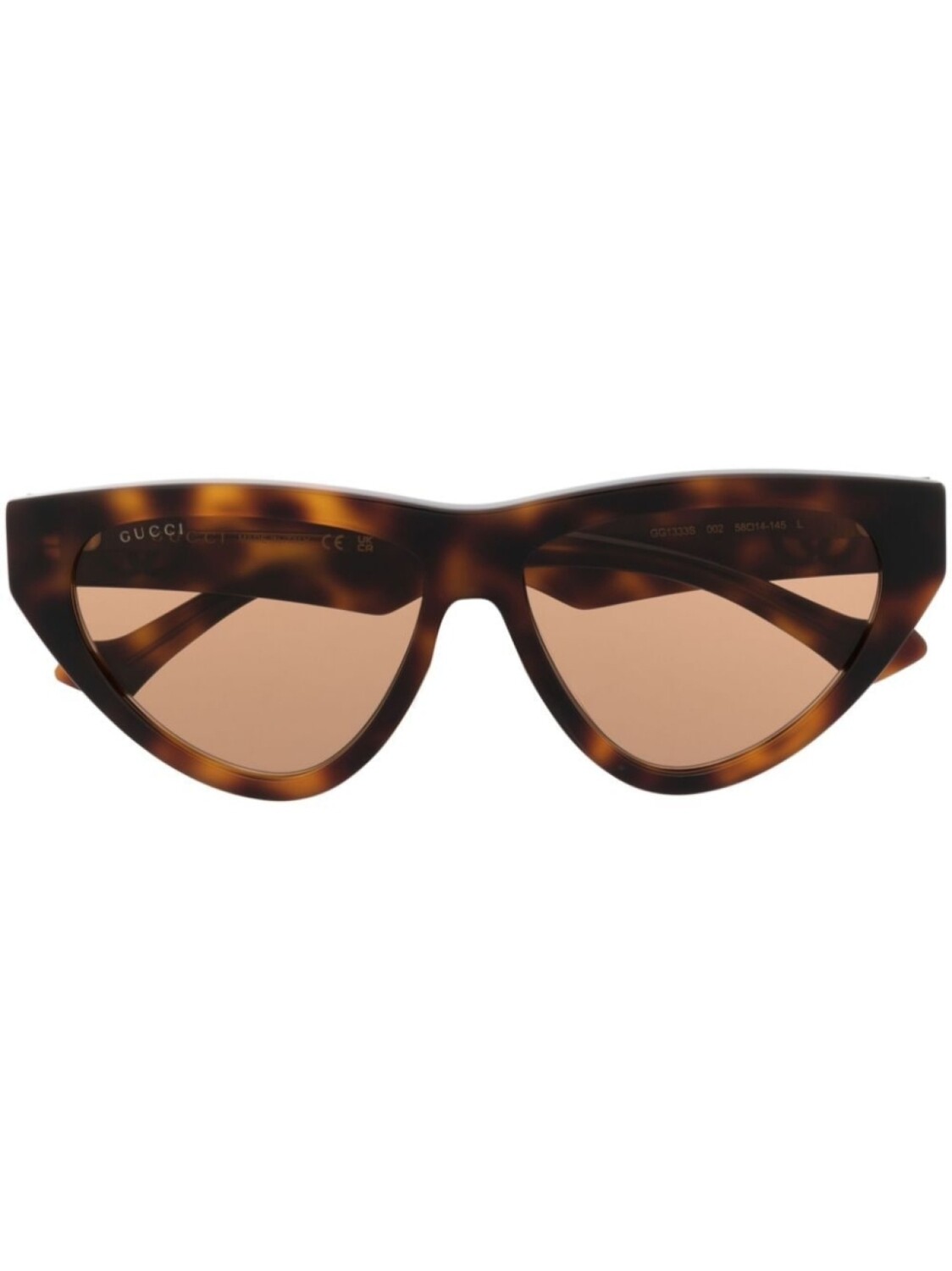

Солнцезащитные очки в оправе 'кошачий глаз' Gucci Eyewear, коричневый