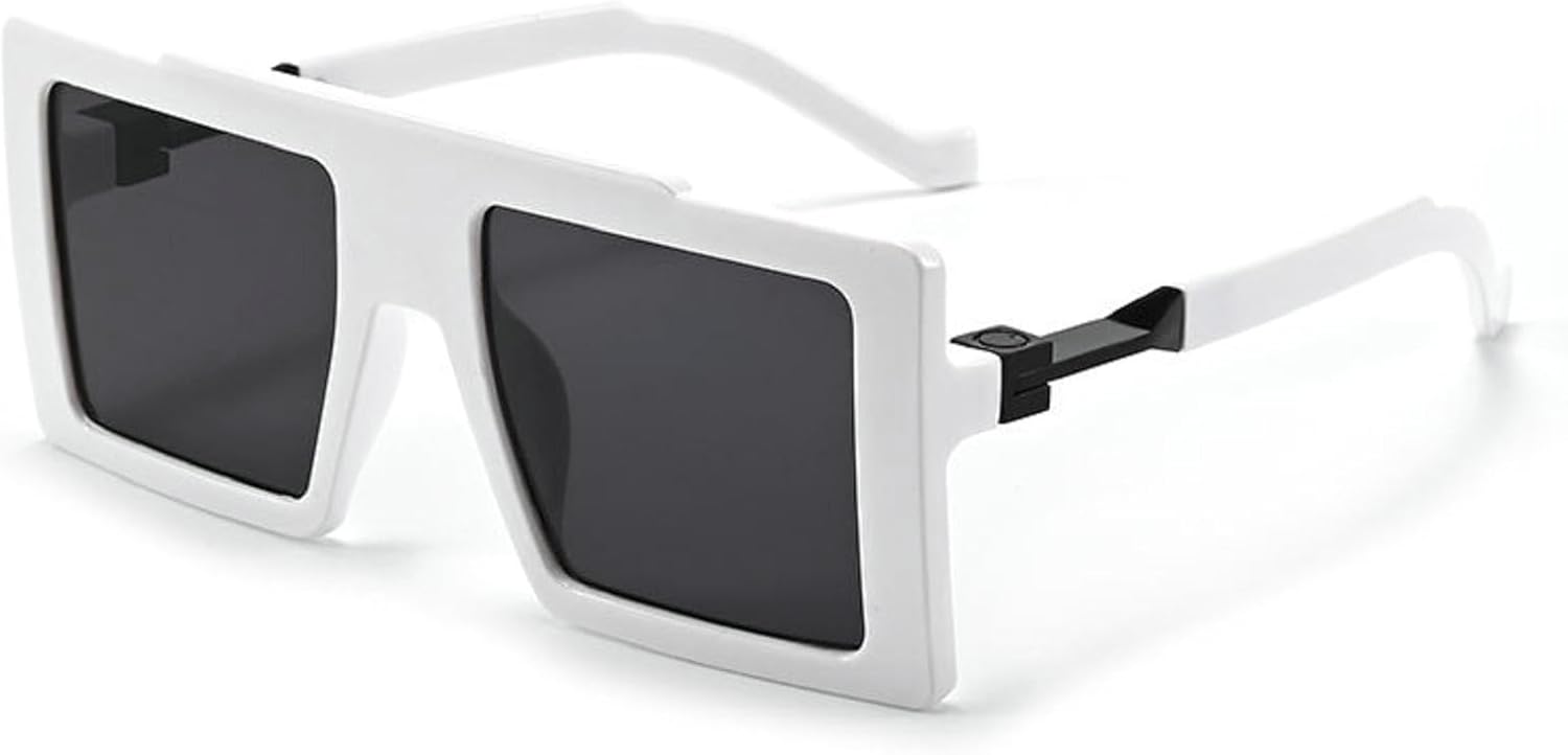 

Солнцезащитные очки Melrose Luxury Y2K Punk прямоугольной формы для женщин, классические, модные, с защитой от УФ-излучения UV400, винтажные, для активного отдыха, модель 9027, White