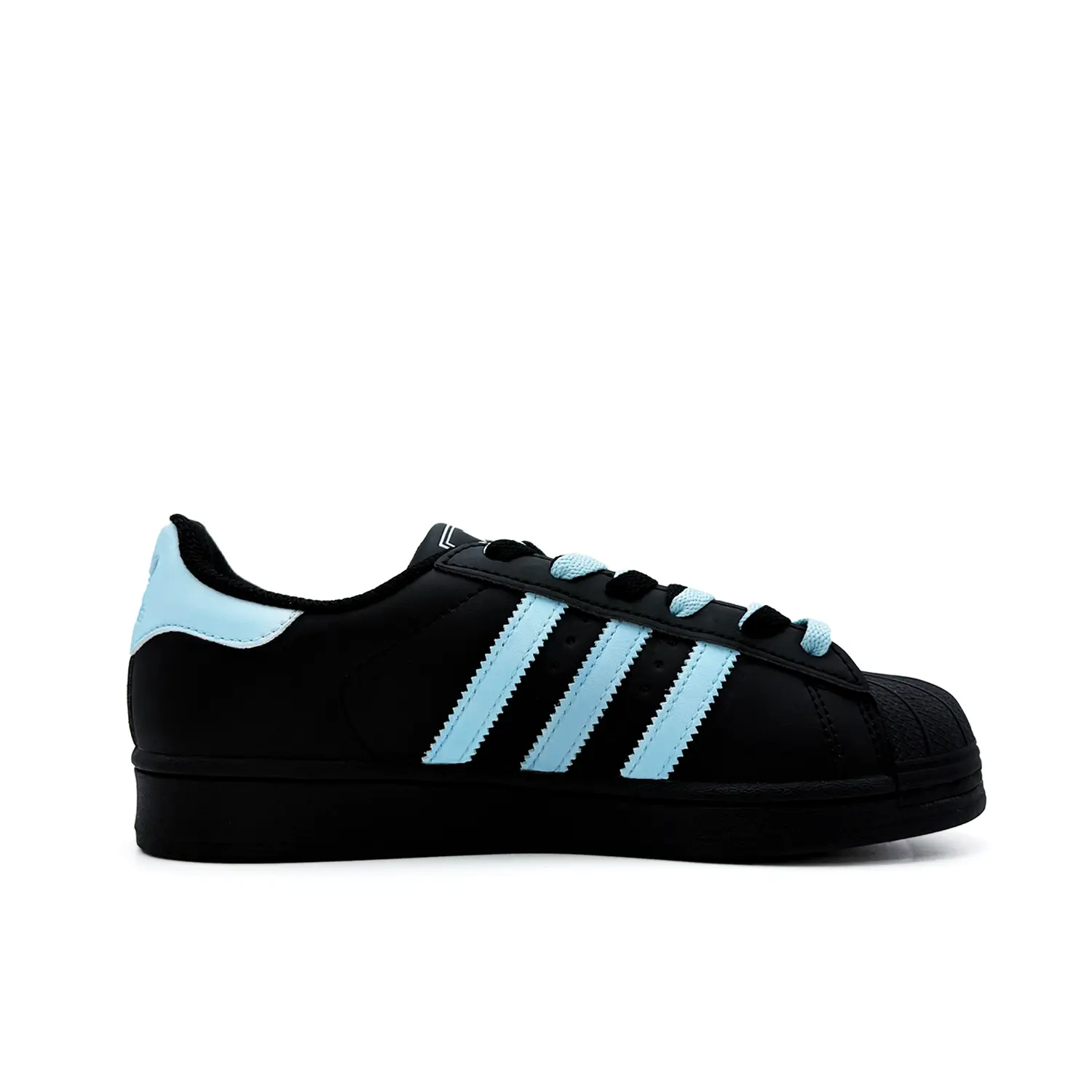 Adidas Originals Детские низкие скейтбордистские кроссовки Superstar 2 Sea Salt Ice 30, износостойкие, черные, для подростков — фото 3
