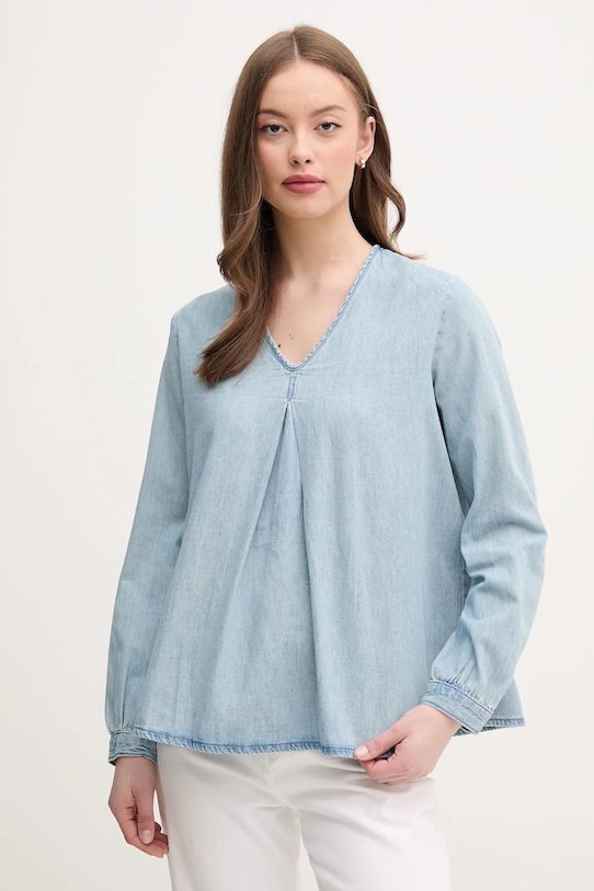 

Хлопковая блузка United Colors Of Benetton, синий