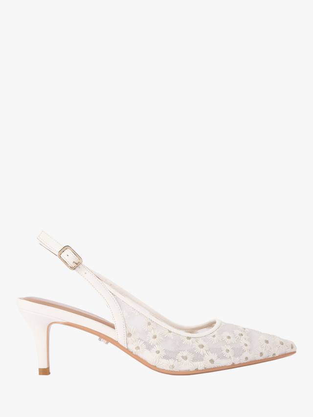 Positano цветочные сетчатые остроконечные босоножки-лодочки Carvela, White/Multi
