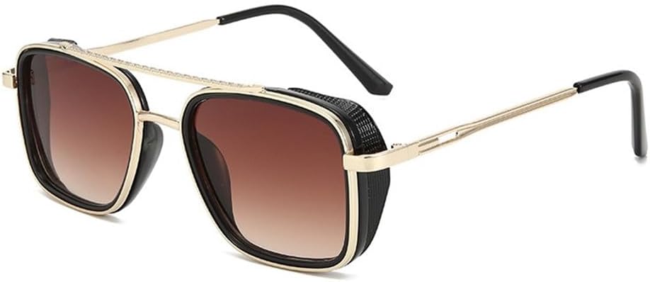 

Винтажные солнцезащитные очки для женщин и мужчин, металлическая оправа, градиентный панк-стиль, солнцезащитные очки для мужчин, для активного отдыха, вождения, защита от УФ-излучения UV400 KTUCN, Tea