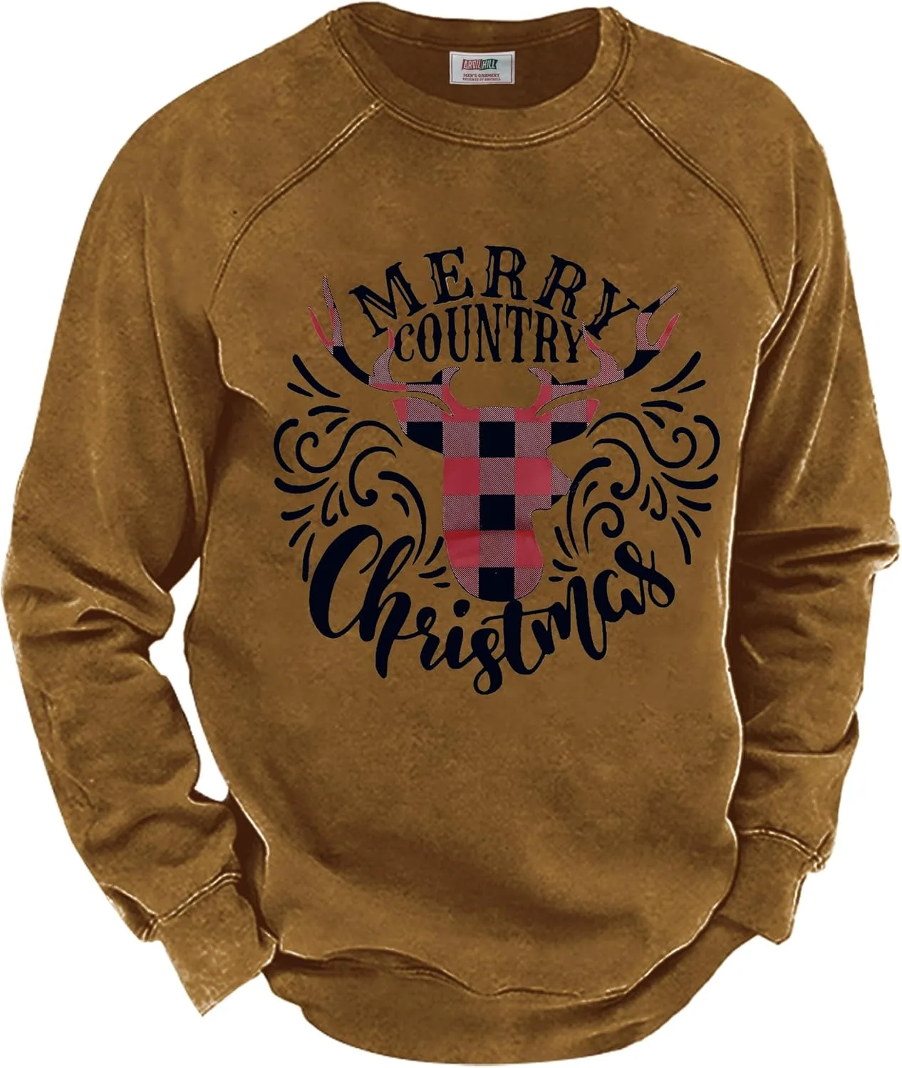 

Arvilhill мужской флисовый рождественский свитер Raglan Vintage Classic Graphic Pullover (S-3XL)