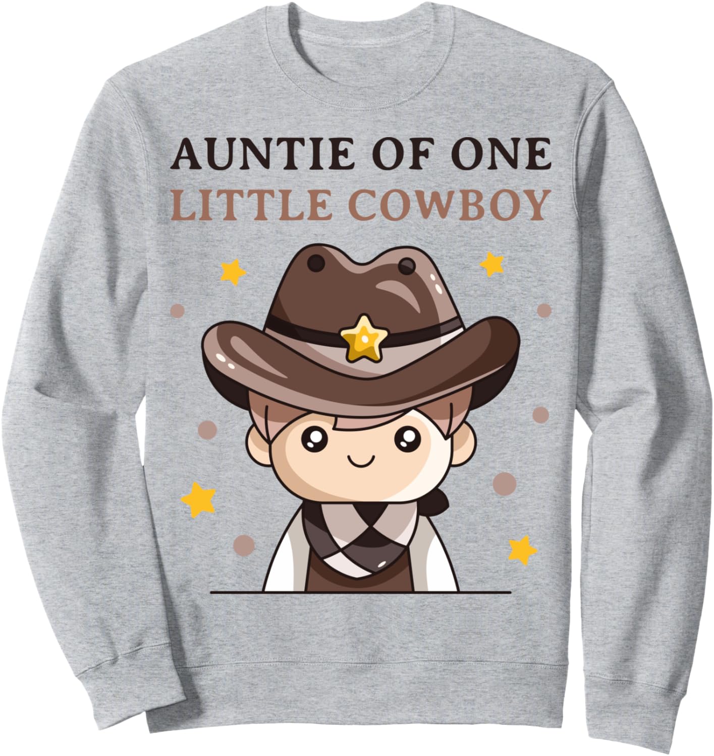 

Тетя одного маленького ковбоя на вечеринку в честь первого дня рождения: толстовка Family Look 1 Year Old Wild West Decorations Gifts, серый