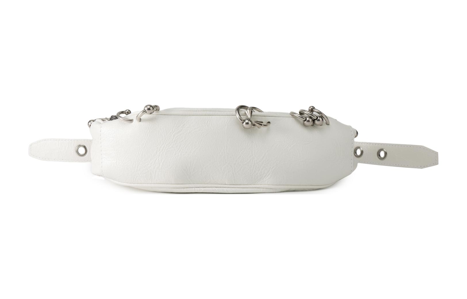Balenciaga Сумка-кошелек Le Cagole XS с пирсингом белая арена — фото 4