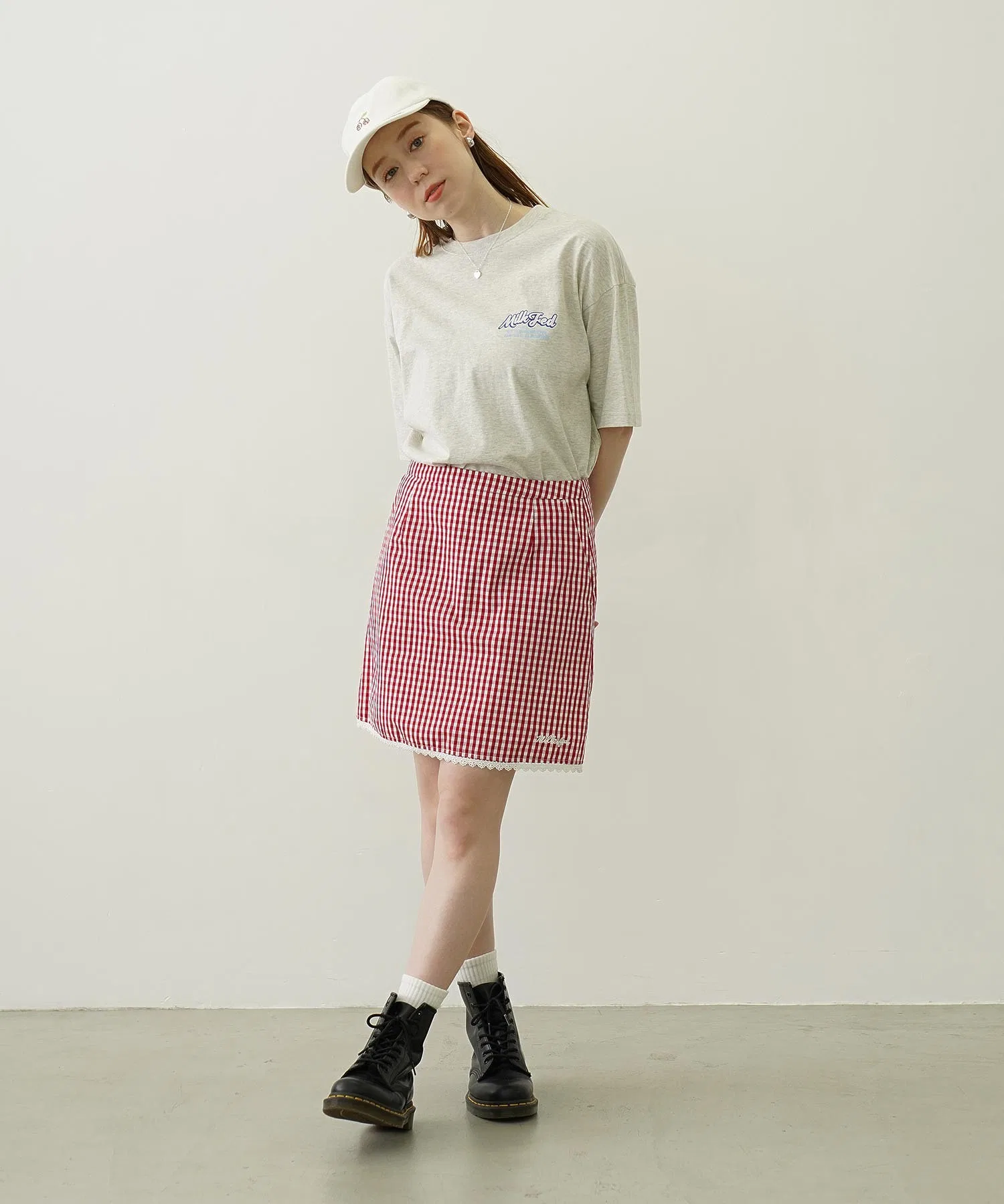 Женская юбка MILKFED. GINGHAM MINI SKIRT — фото 4