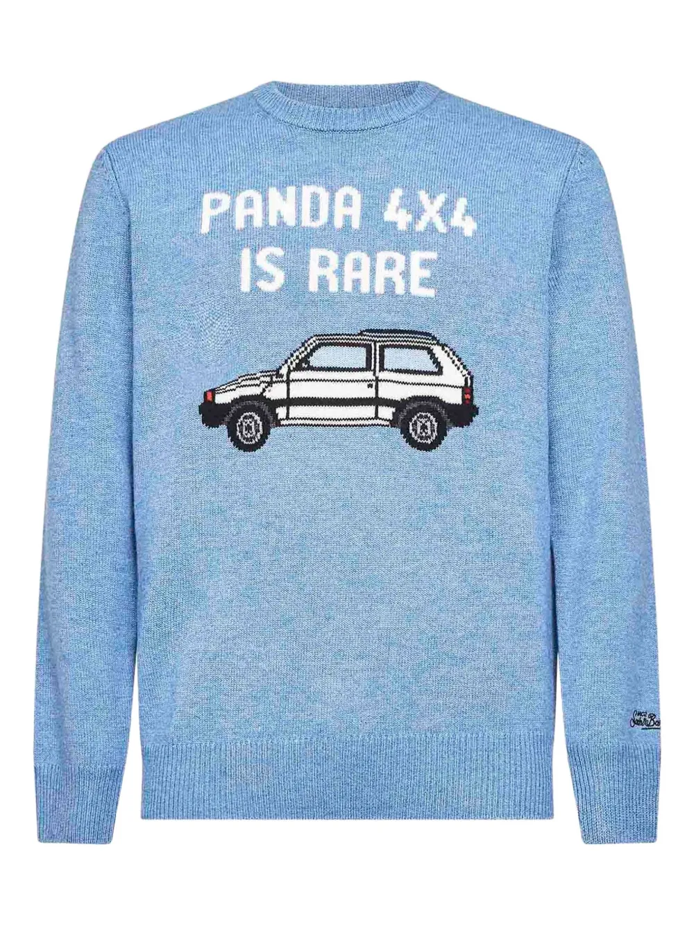 

Свитер с круглым вырезом и мотивом автомобиля Mc2 Saint Barth, синий