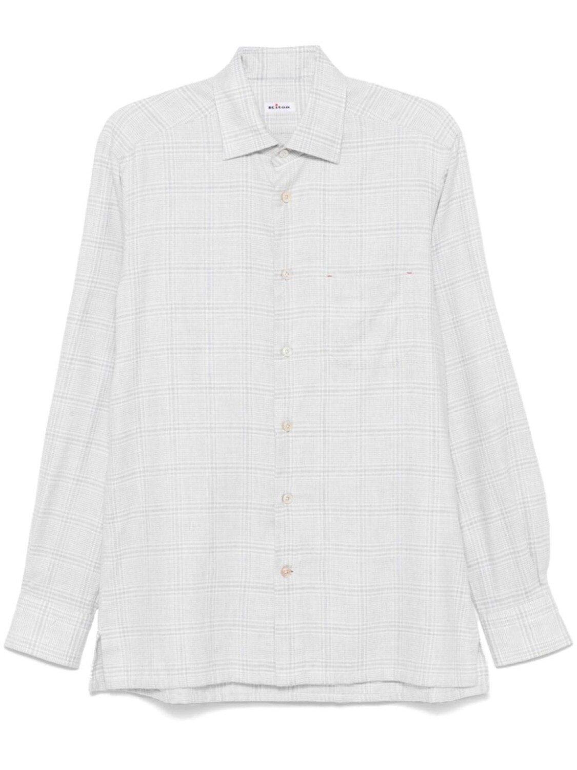 

Рубашка Kiton в клетку, серый