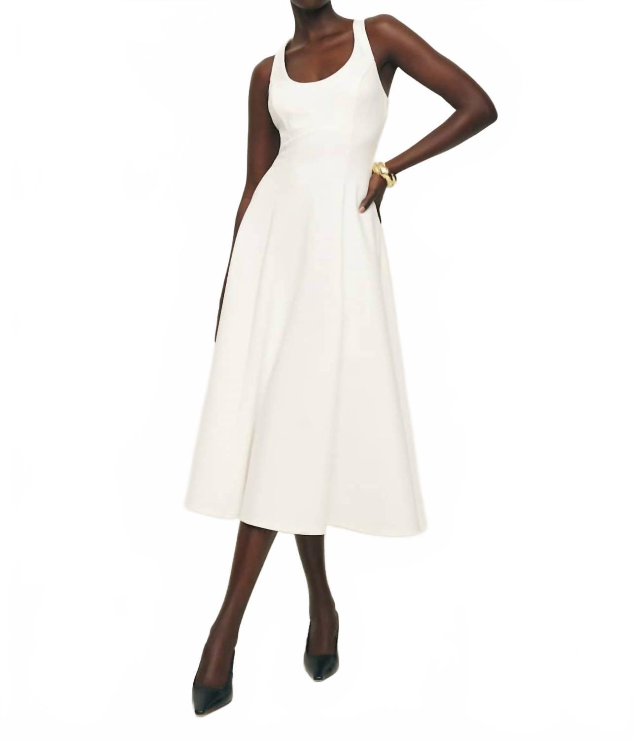 

Микол вязаное платье миди с растяжкой в белом Reformation