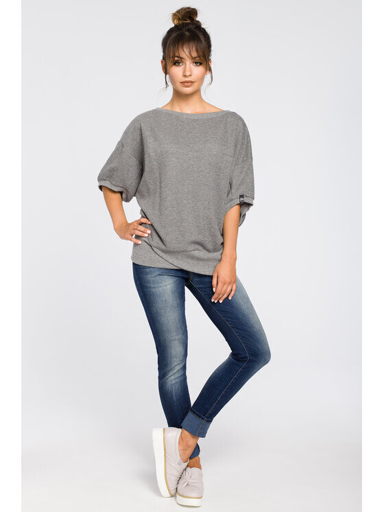 

Толстовка baggy fit Bewear, серый