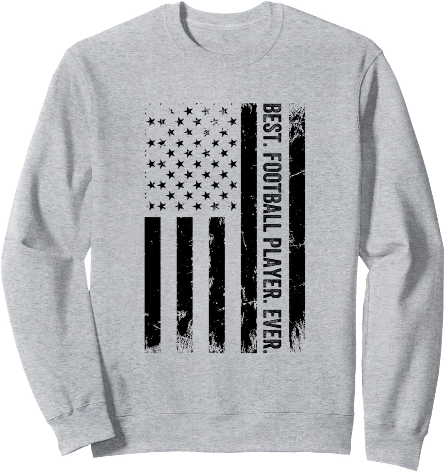 

Лучший футболист всех времен - толстовка с американским флагом и изображением американского футбола American Football Player Football Game, серый