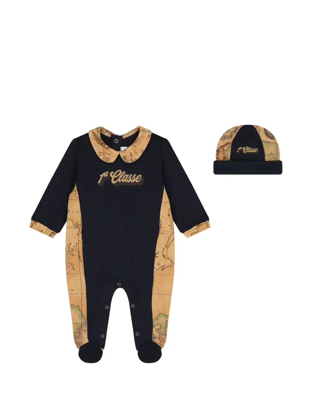 Комплект детского комбинезона с принтом карты Alviero Martini Kids, синий