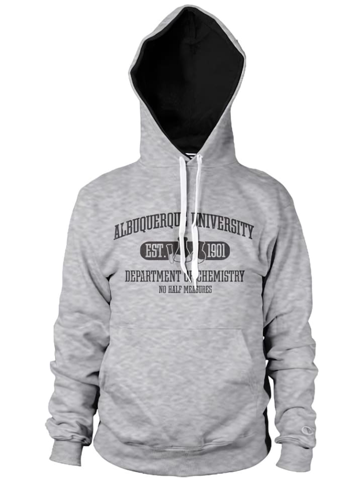 

Толстовка с капюшоном Albuquerque University Dept Of Chemistry Hoodie серого цвета Breaking Bad