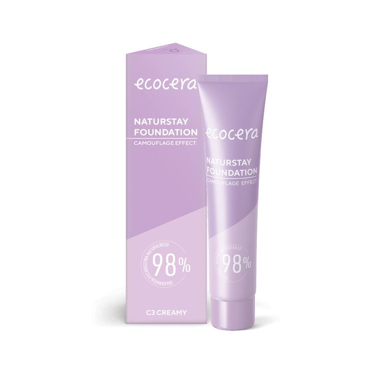 

Ecocera, Naturstay Foundation, Natural Foundation - камуфляжный эффект C3 Creamy, 30мл