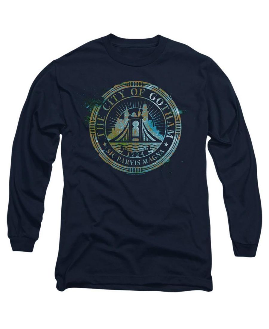 

Мужская футболка с длинным рукавом Город Готэм Batman, Navy, Синий, Мужская футболка с длинным рукавом Город Готэм Batman, Navy