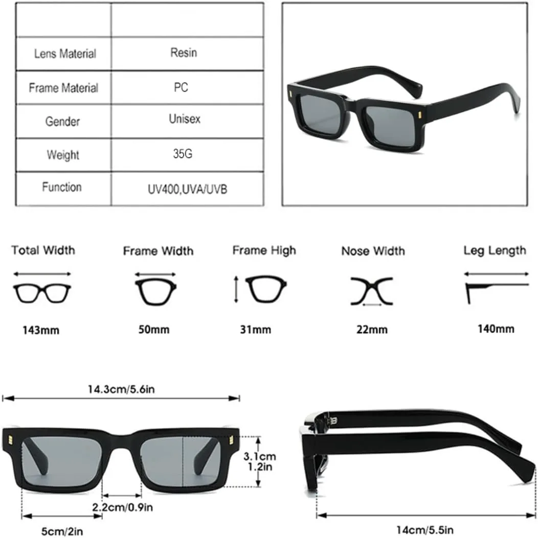 

Маленькие квадратные солнцезащитные очки для женщин, модные, желейные, цветные, UV400, для мужчин, ретро, ​​с заклепками, декор в стиле панк UATXTAU, Green Gray