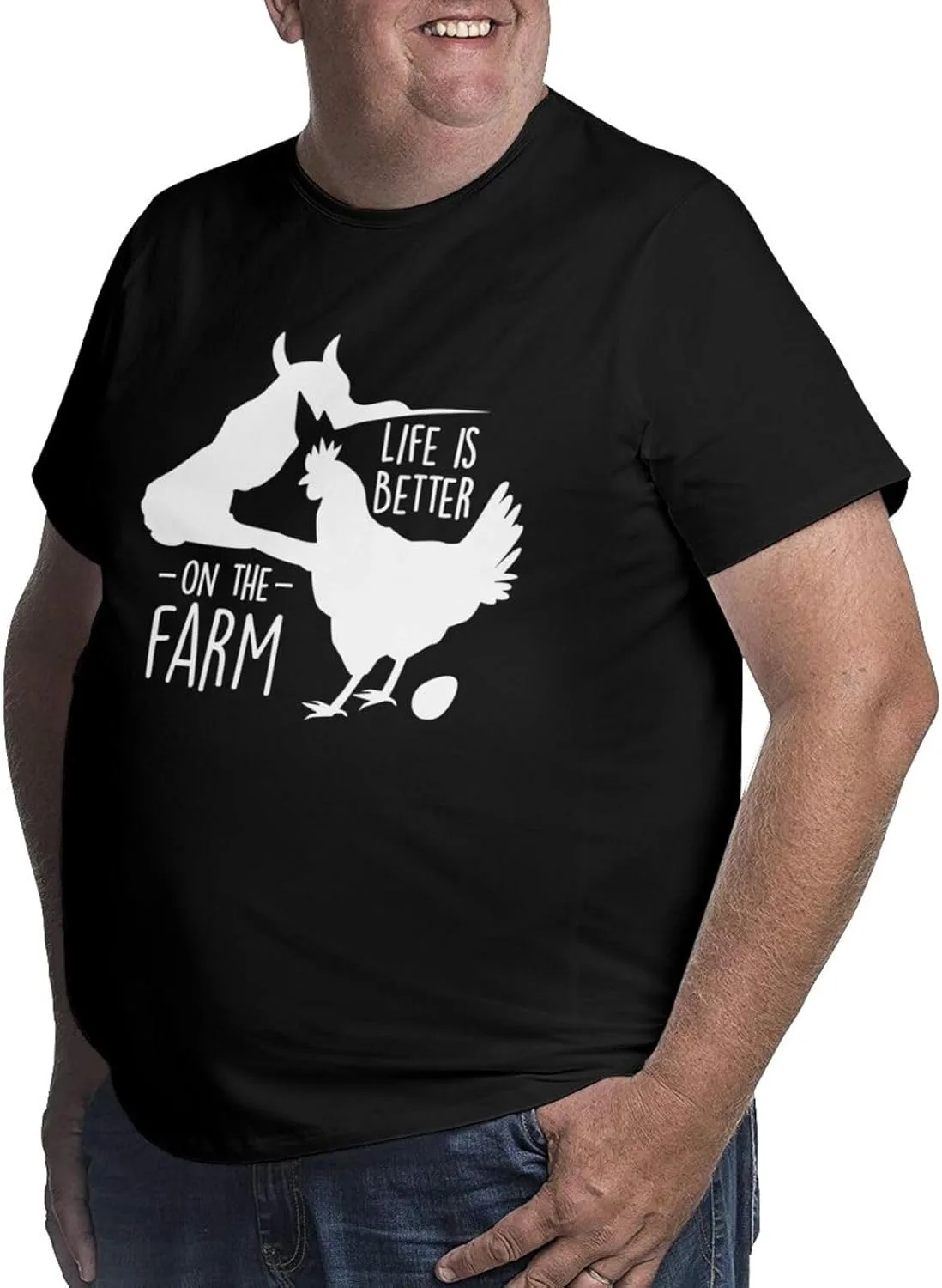 Футболка мужская Life's Better On The Farm летняя с коротким рукавом — фото 2