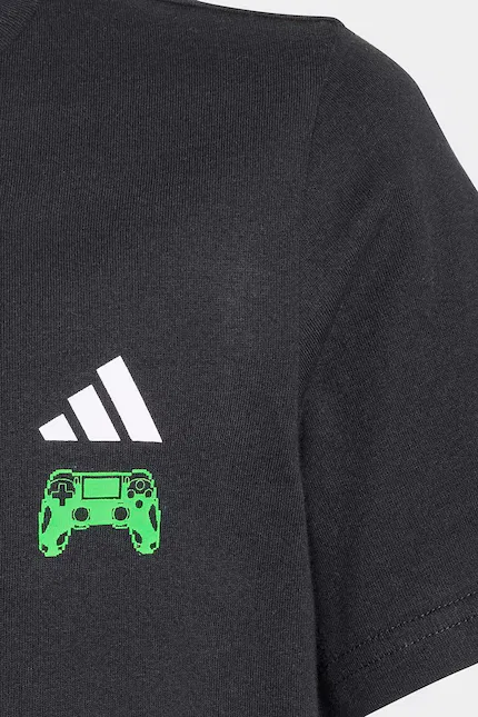 Футболка хлопковая Adidas, черный — фото 4