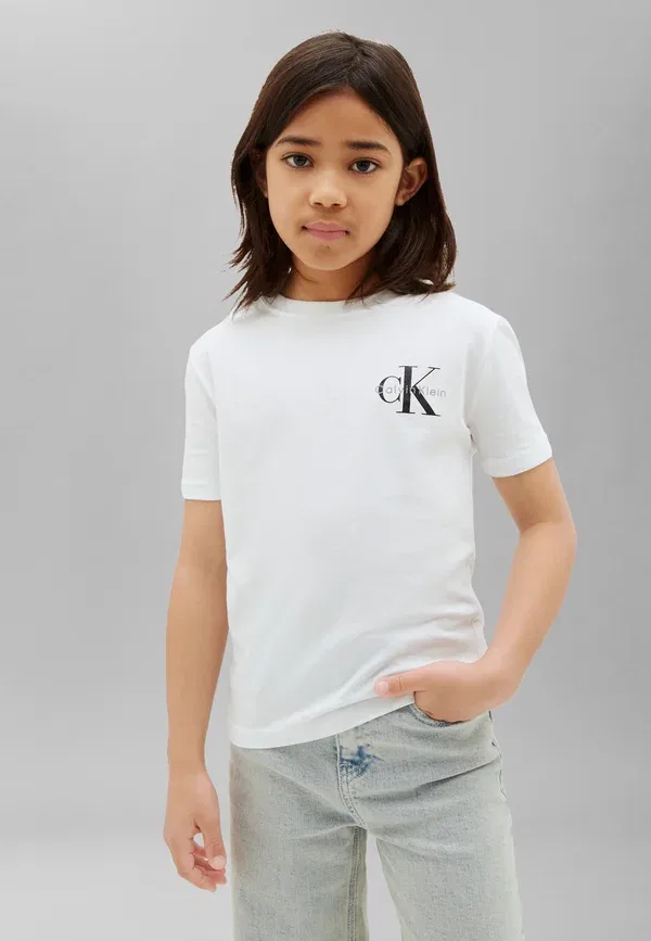 Футболка с принтом Monologo Calvin Klein Jeans, ярко-белый