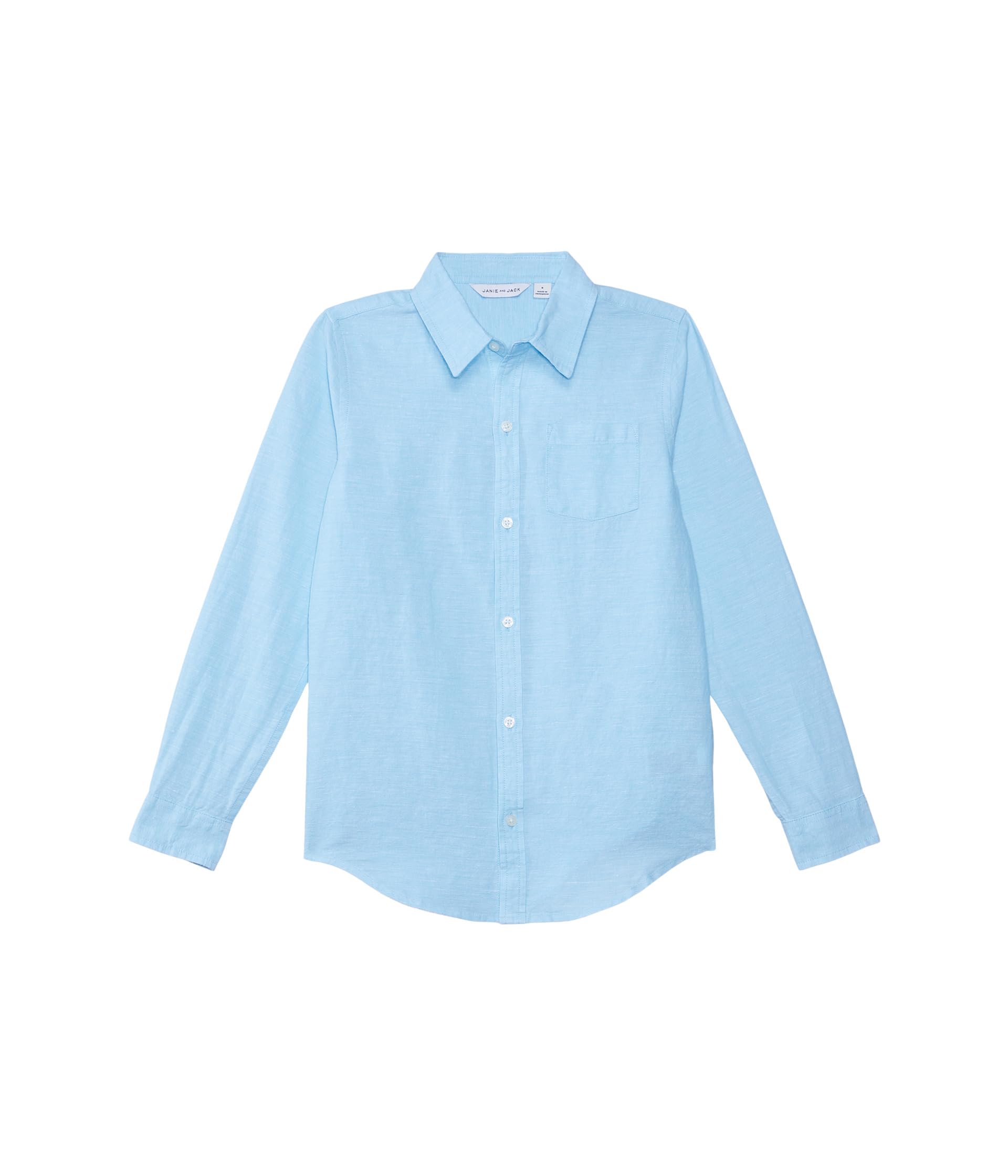 

Рубашка Janie and Jack Linen Roll-Up Shirt, цвет Multicolor