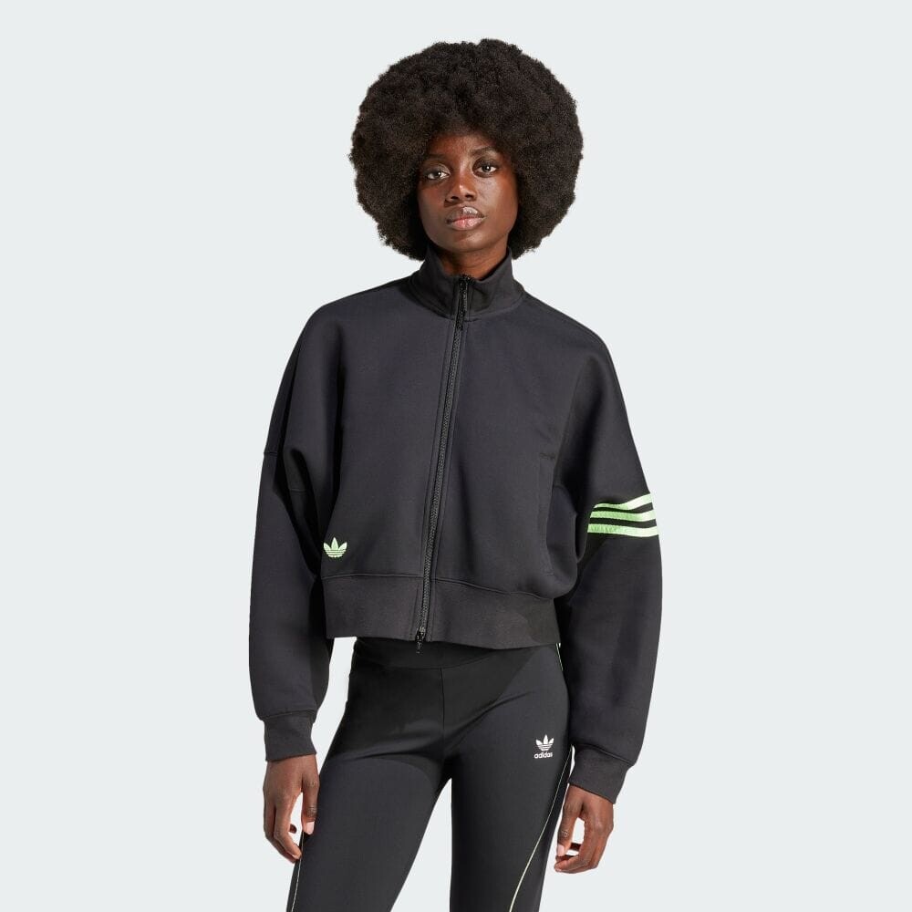 

Джерси Adidas NEUCLASSICS track top, цвет Black/Semi-Green Spark