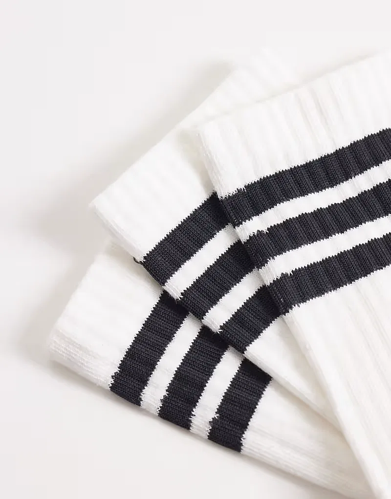 Комплект из 3 коротких носков Adidas Performance Sportswear белого и, черный — фото 3