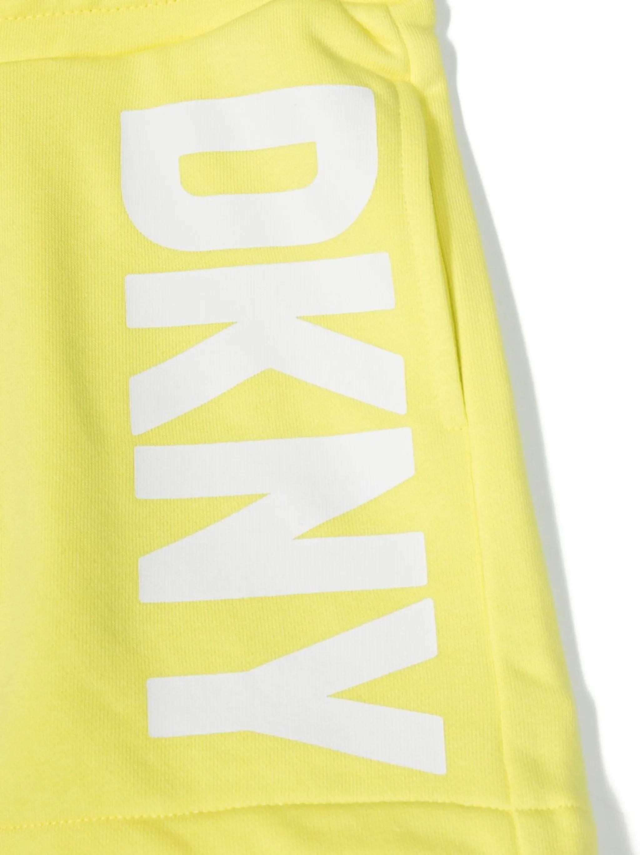Шорты с кулиской и логотипом Dkny Kids, желтый — фото 3
