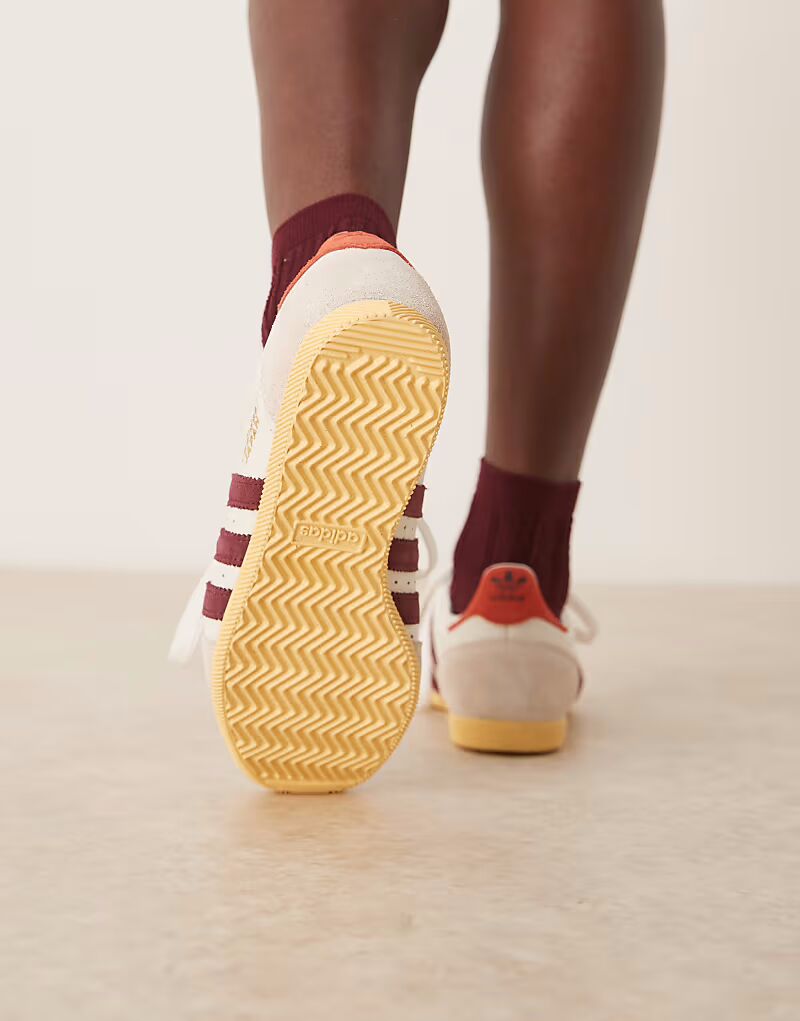Кроссовки Adidas Originals Japan белого и бордового цветов — фото 4