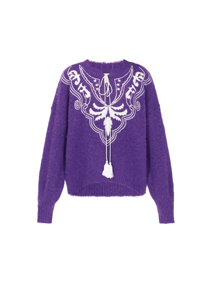 

Женский свитер фиолетового цвета IZIA