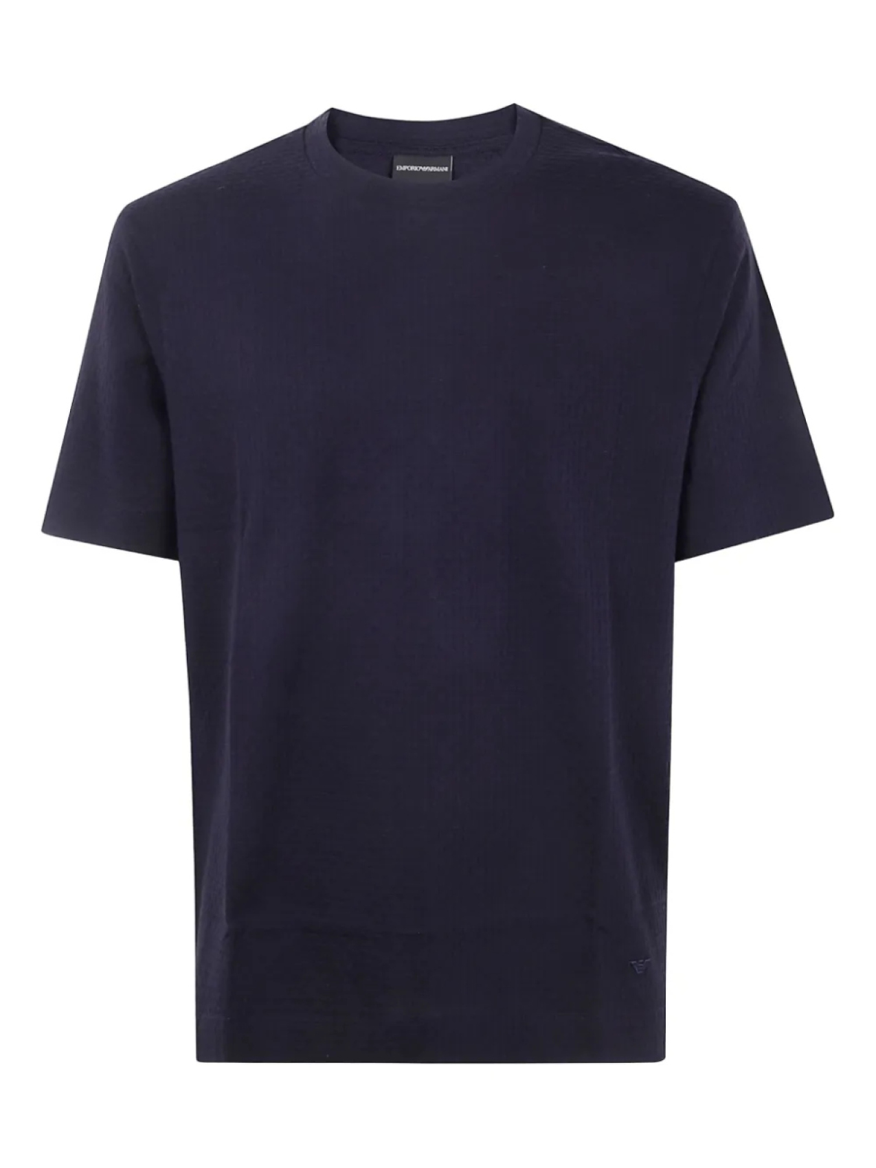 

Футболка из фактурного хлопка Emporio Armani, синий