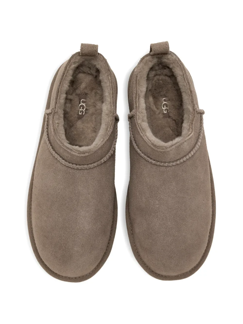 Тапочки с петлей для натягивания UGG Kids, коричневый — фото 3