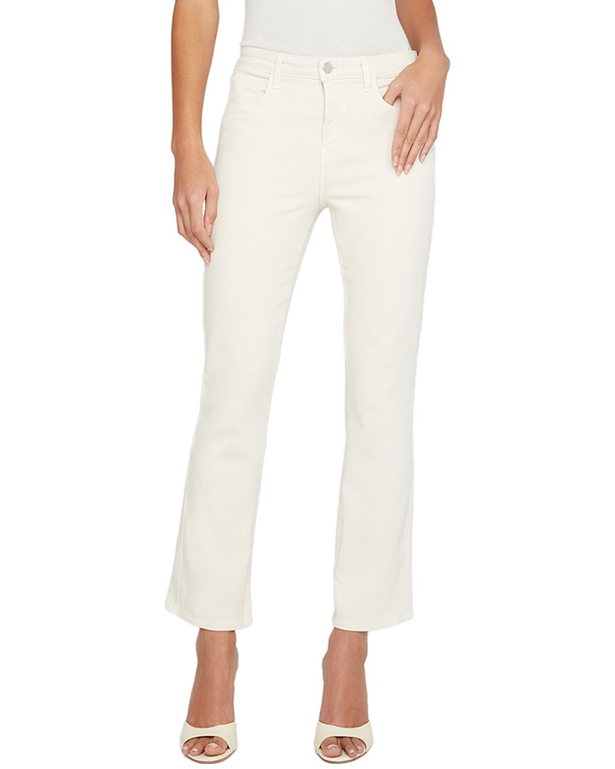 

L’AGENCE Джинсы Tati укороченные завышенные с микро-подворотами French Vanilla L'Agence, белый