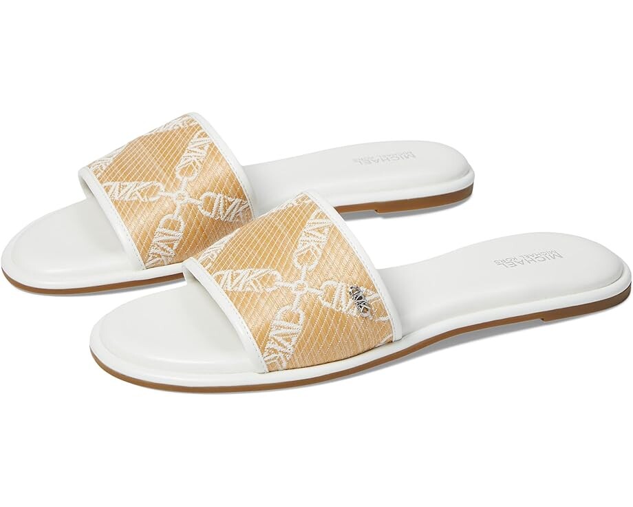 

Сандалии MICHAEL Michael Kors Saylor Slide, цвет Natural/Optic White
