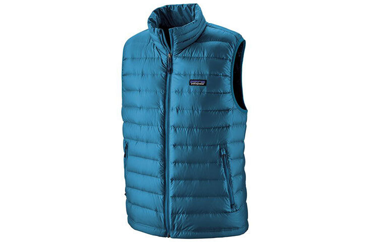 Пуховый свитер жилет мужской Patagonia, цвет Dark Blue/Cacl — фото 3