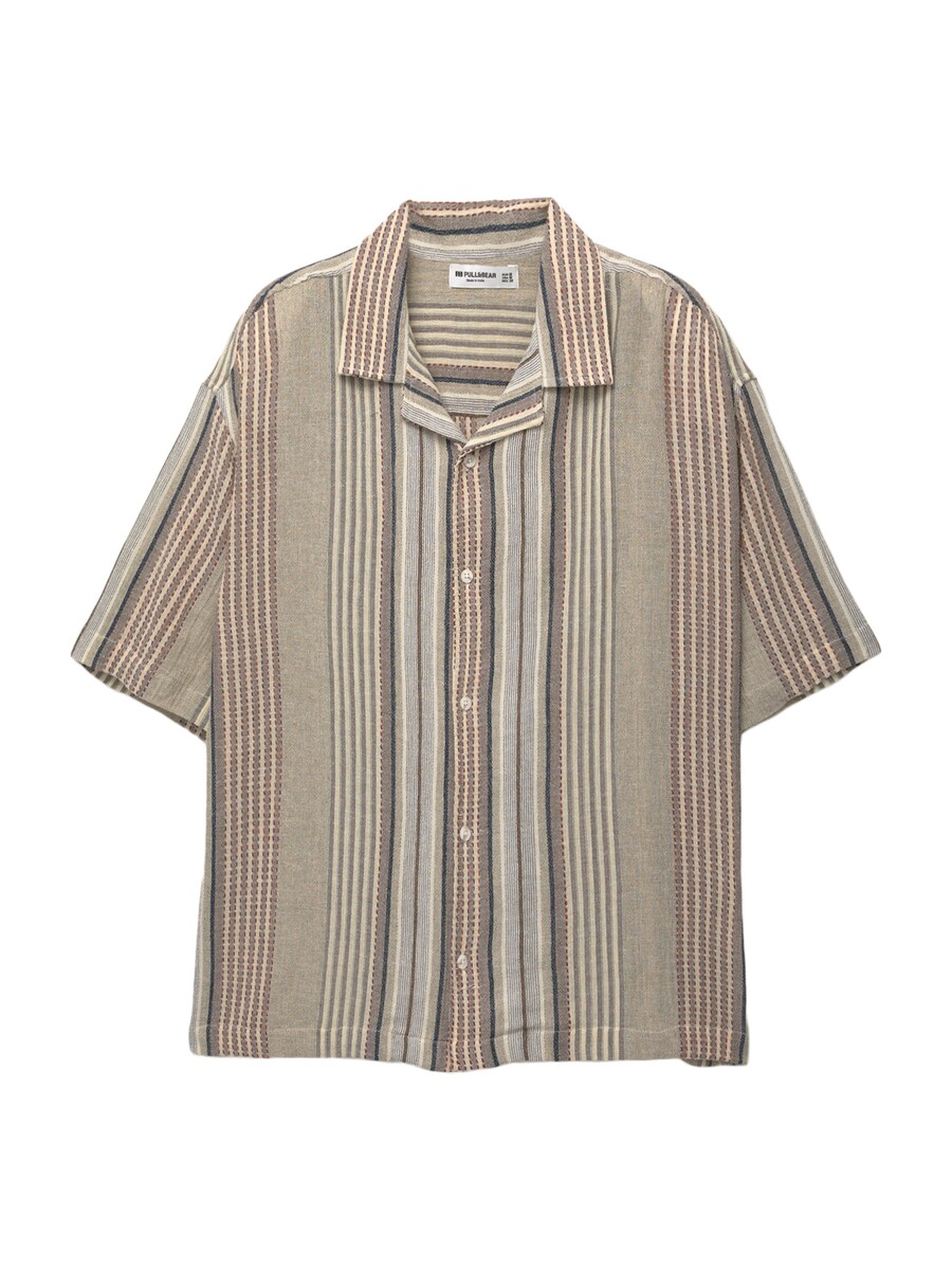 

Рубашка на пуговицах Comfort fit Pull&Bear, цвет Cappuccino