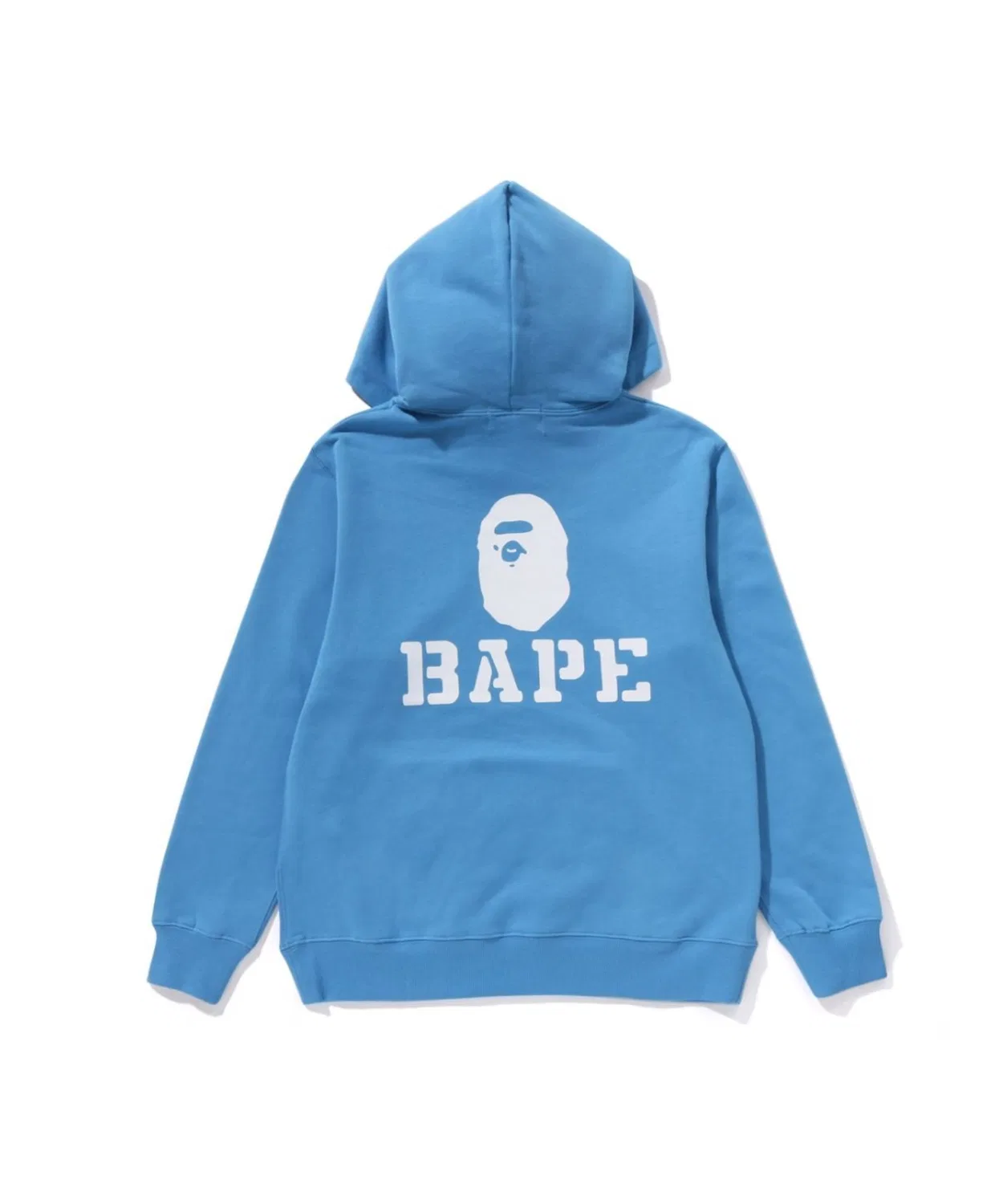 Худи-оверсайз BAPE с принтом APE HEAD, хлопок, сакс-голубой — фото 2