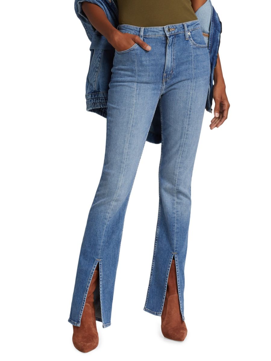 

Джинсы Lucia Flare с разрезами Derek Lam 10 Crosby, цвет Medium Dark Wash