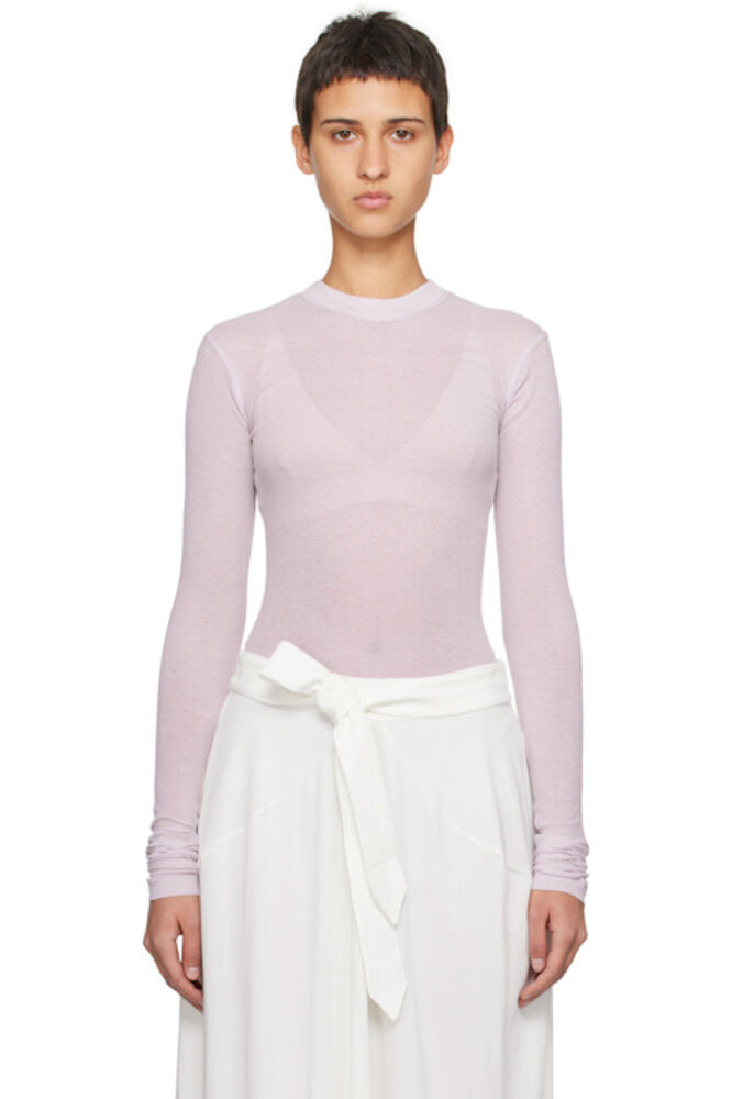 

Футболка с длинным рукавом и круглым вырезом фиолетового цвета BITE