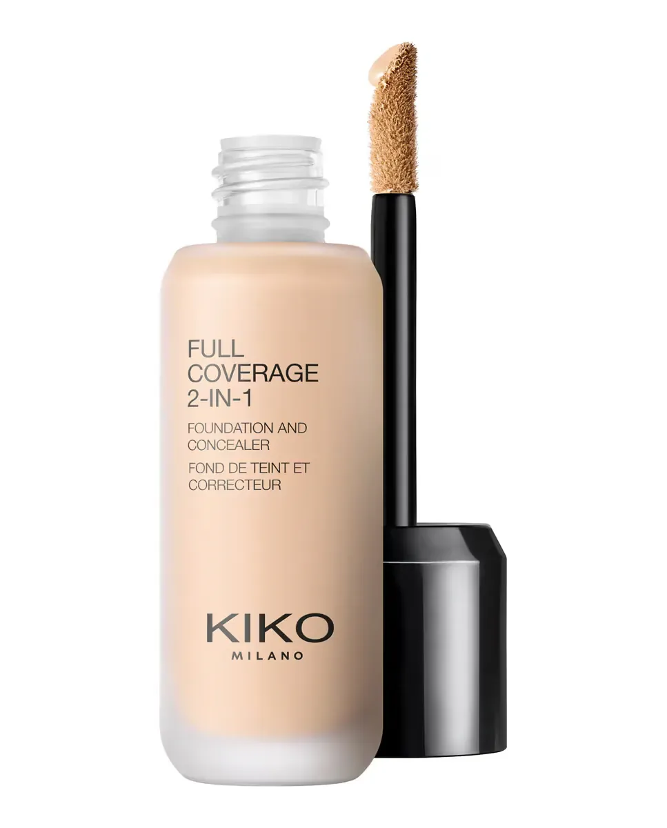Тональная основа и консилер 2 в 1 с полным покрытием Kiko Milano, Wr10 Warm Rose